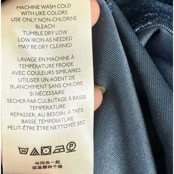 FREE PEOPLE BLUE Claudia Velvet Mock Neck Women short sleeve bohemian Top M 143 - Picture 7 of 9